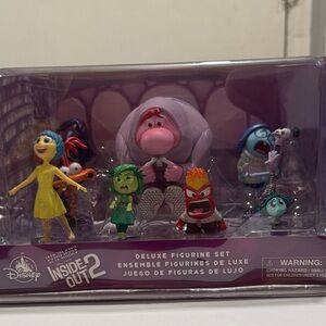 Disney Inside Out 2 Deluxe Figurine Set - Yellow, Red, Blue, Purple